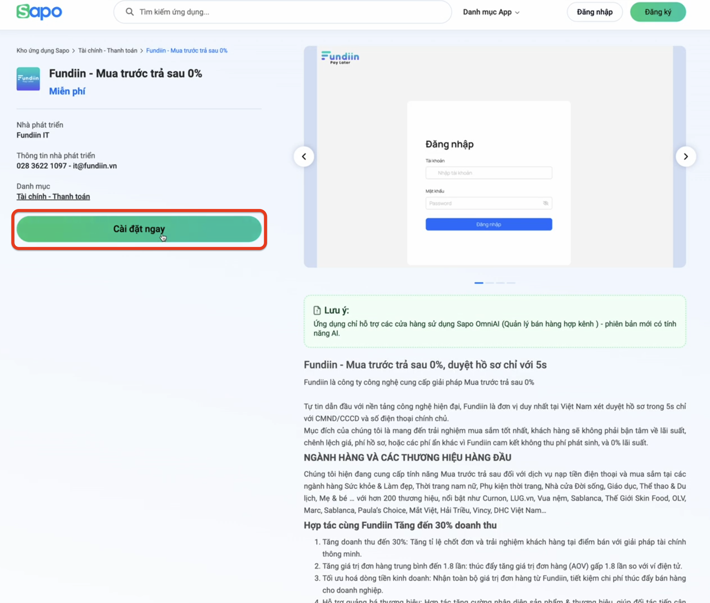 Install Fundiin App
