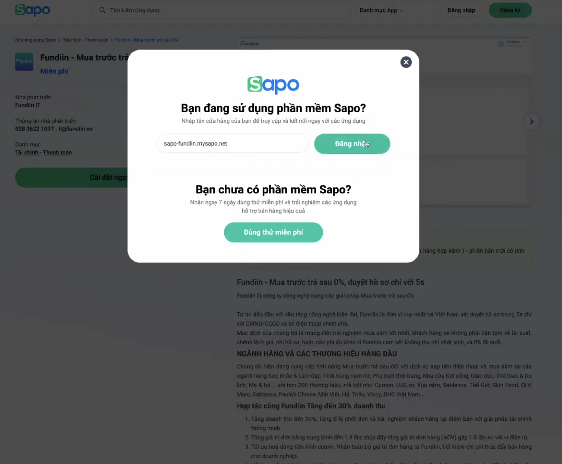 Sign-in your SAPO website
