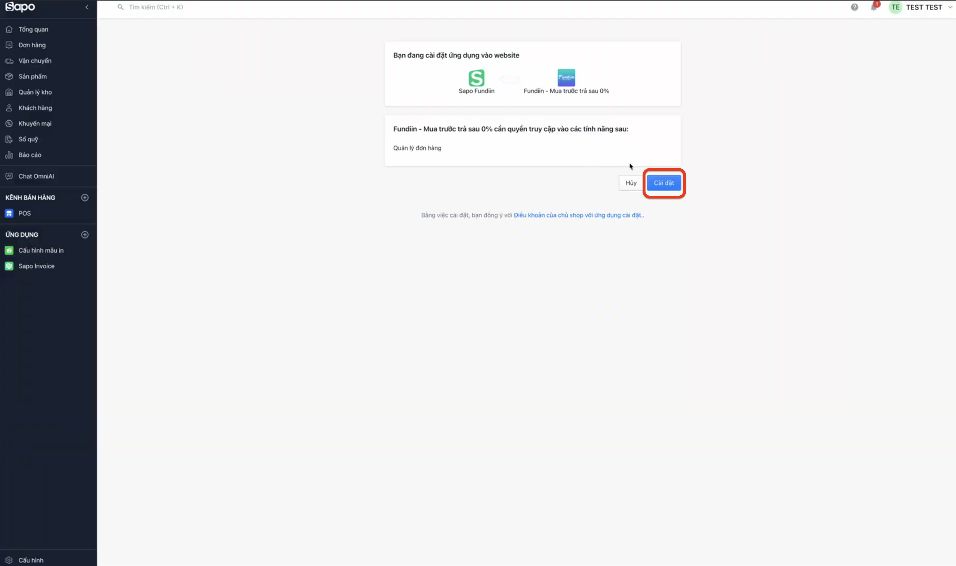 Grant access to sapo web