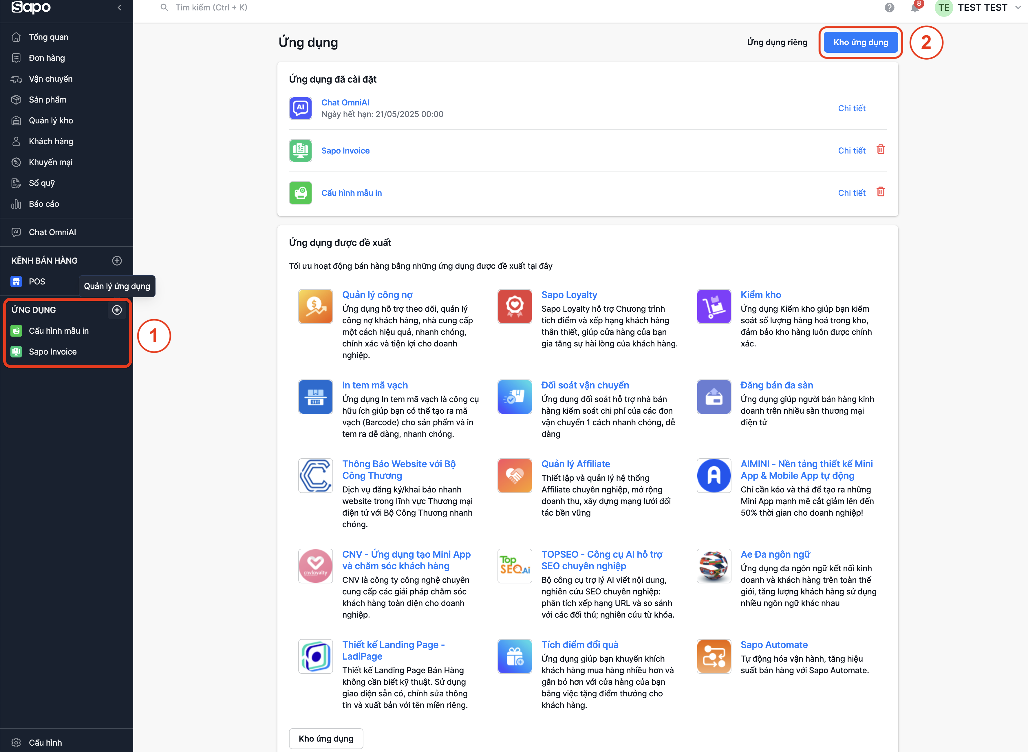 Access to Sapo App Store