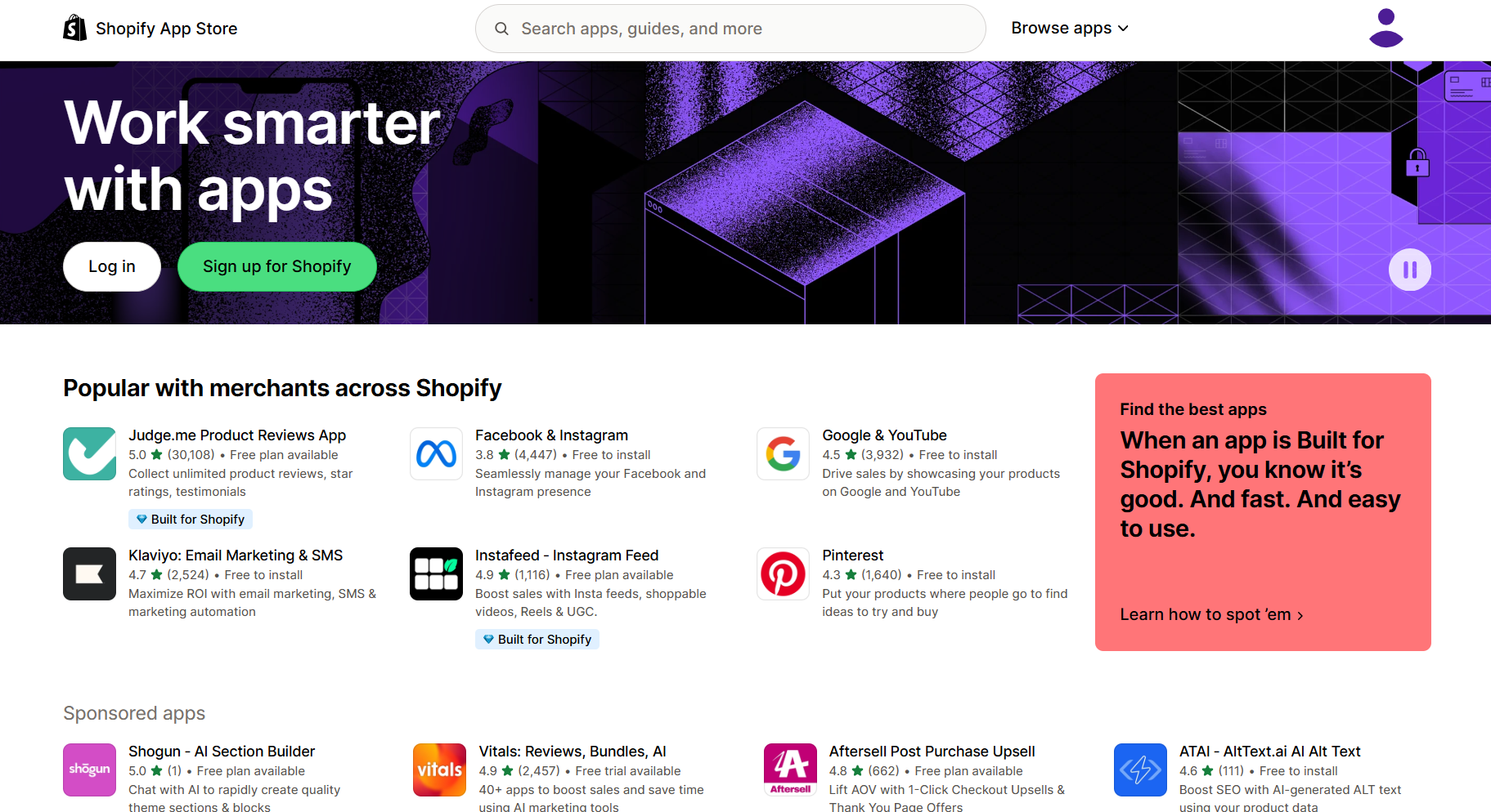 How to visit the Shopify App Store