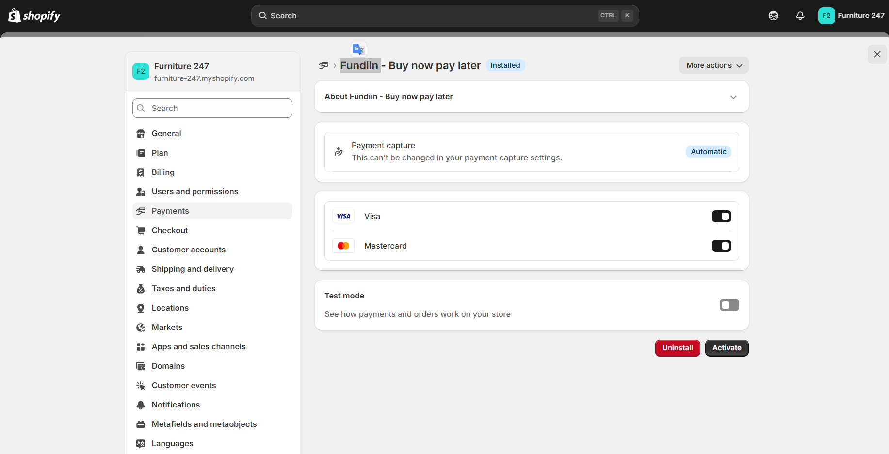 Configure Fundiin as a Payment Method